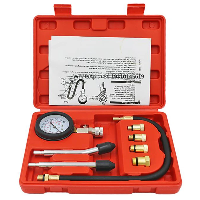 Dual Gauge Engine Compression Tester, 0-300 PSI Cylinder Pressure Gauge Kit with M10 M12 M14 M18 Adapters
Dual Gauge Engine Compression Tester, 0-300 PSI Cylinder Pressure Gauge Kit with M10 M12 M14 M18 Adapters