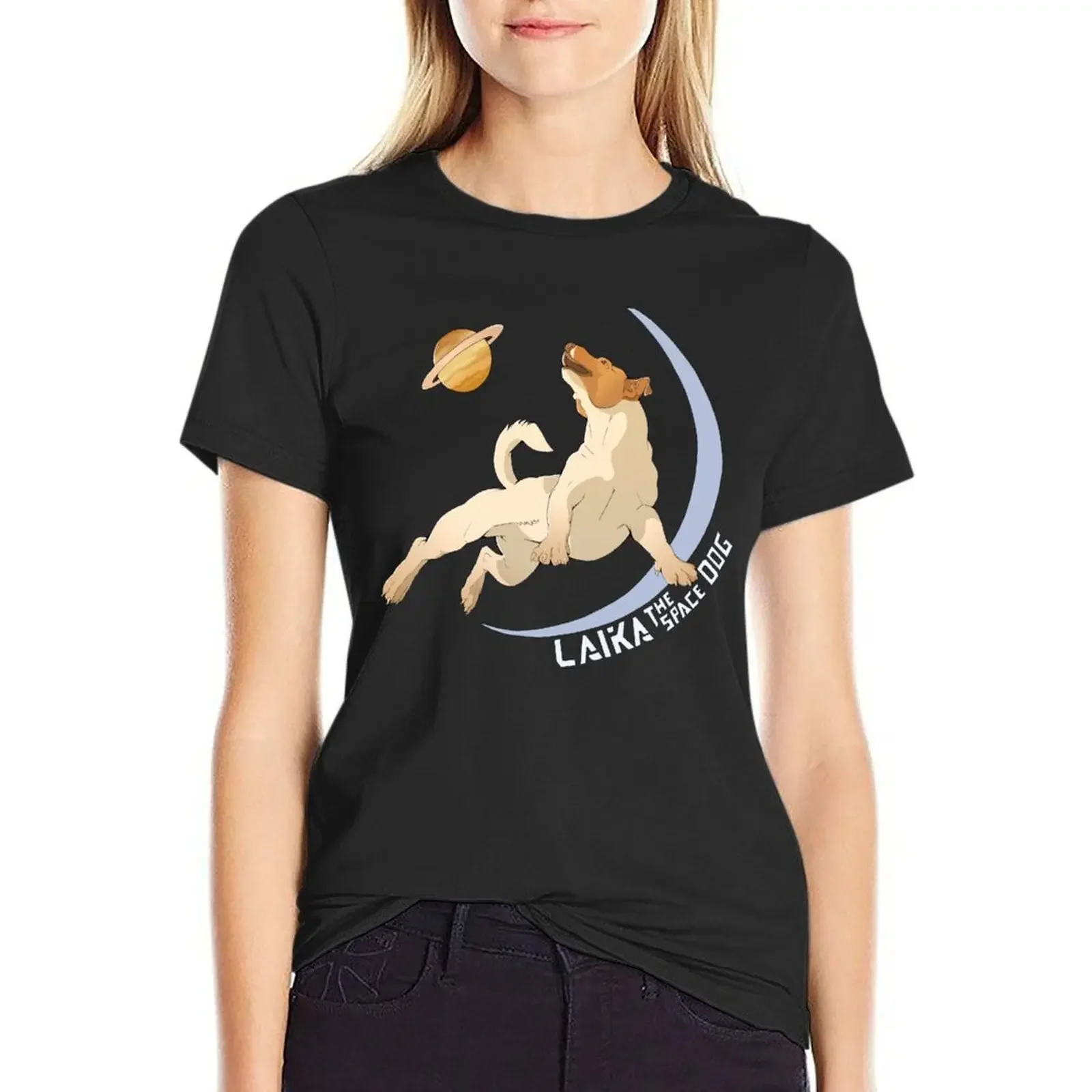 Laika The Space Dog T-Shirt plain animal prinfor plus sizes black t-shirts for Women
Laika The Space Dog T-Shirt plain animal prinfor plus sizes black t-shirts for Women