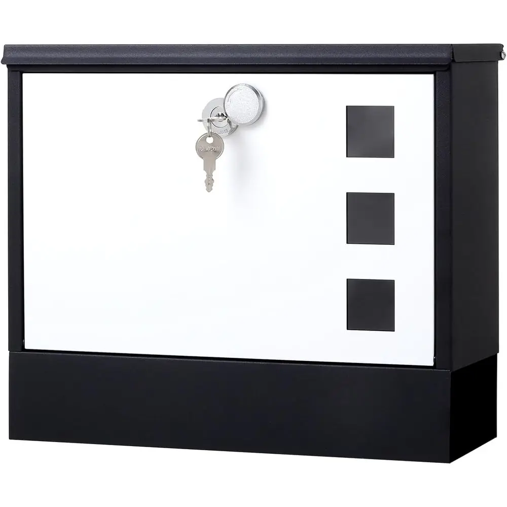 Locking Mailbox Wall Mounted Veal– mailboxes with Key Lock and Newspaper Comparent, Key Lock Drop Box Large acity, 14.3 x 3.8 x
Locking Mailbox Wall Mounted Veal– mailboxes with Key Lock and Newspaper Comparent, Key Lock Drop Box Large acity, 14.3 x 3.8 x