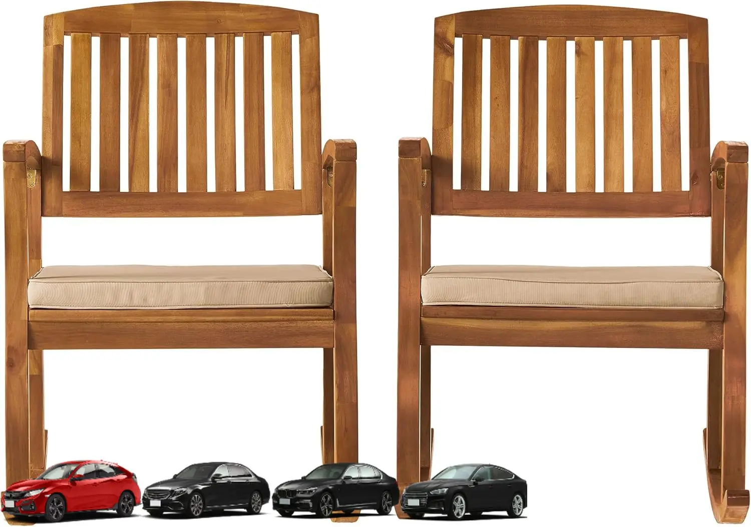 Christopher Knight Home Selma Acacia Rocking Chairs with Cushions, 2-Pcs Set, Teak Finish
Christopher Knight Home Selma Acacia Rocking Chairs with Cushions, 2-Pcs Set, Teak Finish