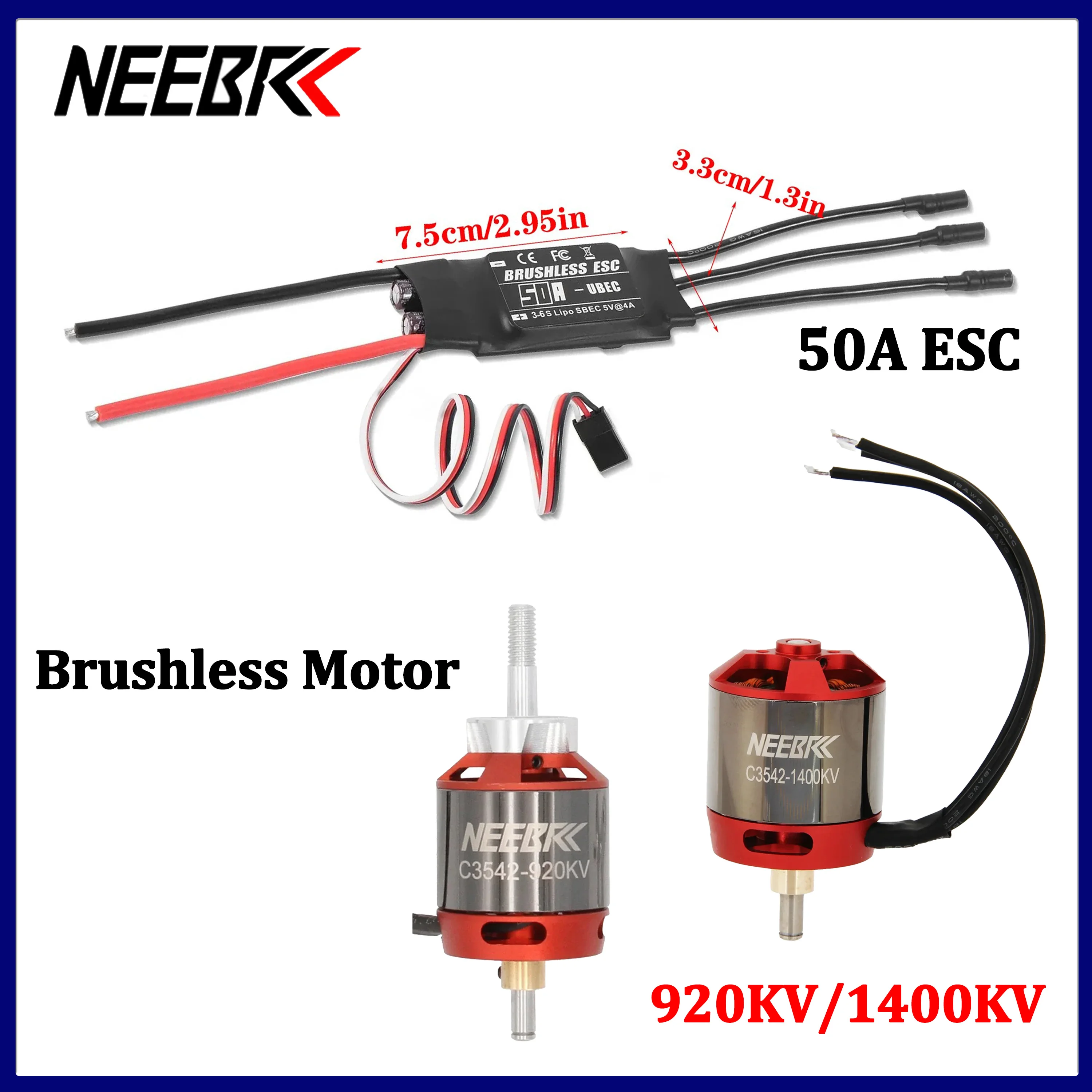 Бесколлекторный мотор NEEBRC 3542 Outrunner 920KV 1400KV с комбо-набором ESC 50A для радиоуправляемых FPV-самолетов, гоночных дронов и вертолетов
Бесколлекторный мотор NEEBRC 3542 Outrunner 920KV 1400KV с комбо-набором ESC 50A для радиоуправляемых FPV-самолетов, гоночных дронов и вертолетов