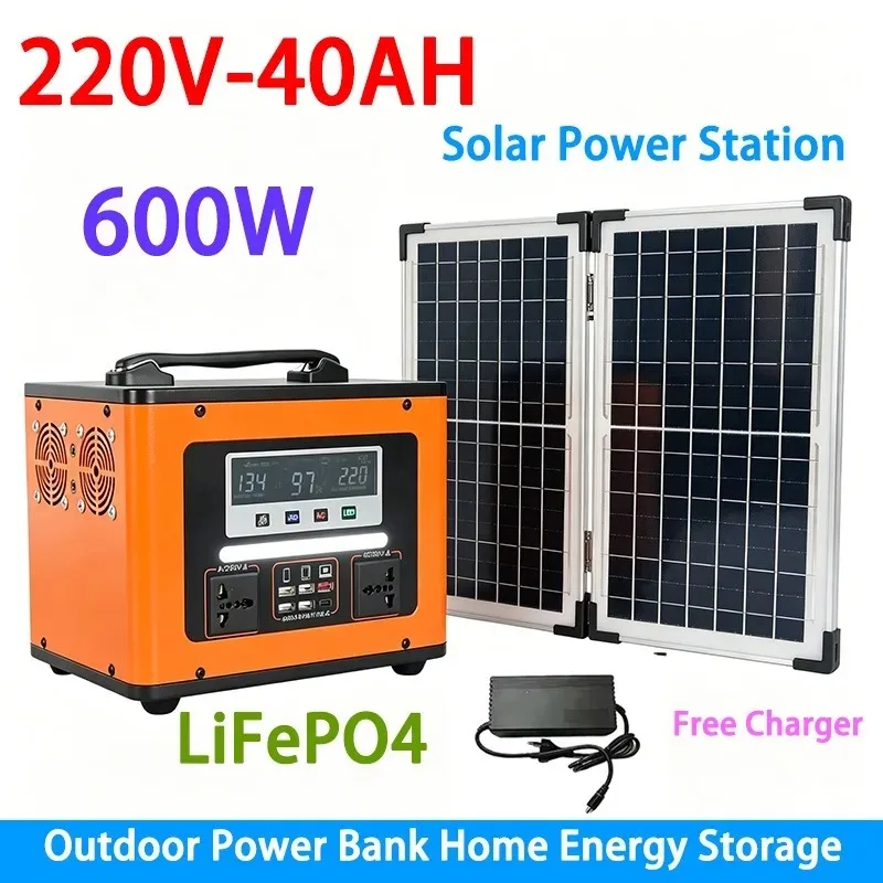 Free Electricity LiFePO4 600W Solar Portable Power Station 40Ah Power Bank 220V 50HZ Solar Generator For Outdoor Energy Camping
Free Electricity LiFePO4 600W Solar Portable Power Station 40Ah Power Bank 220V 50HZ Solar Generator For Outdoor Energy Camping