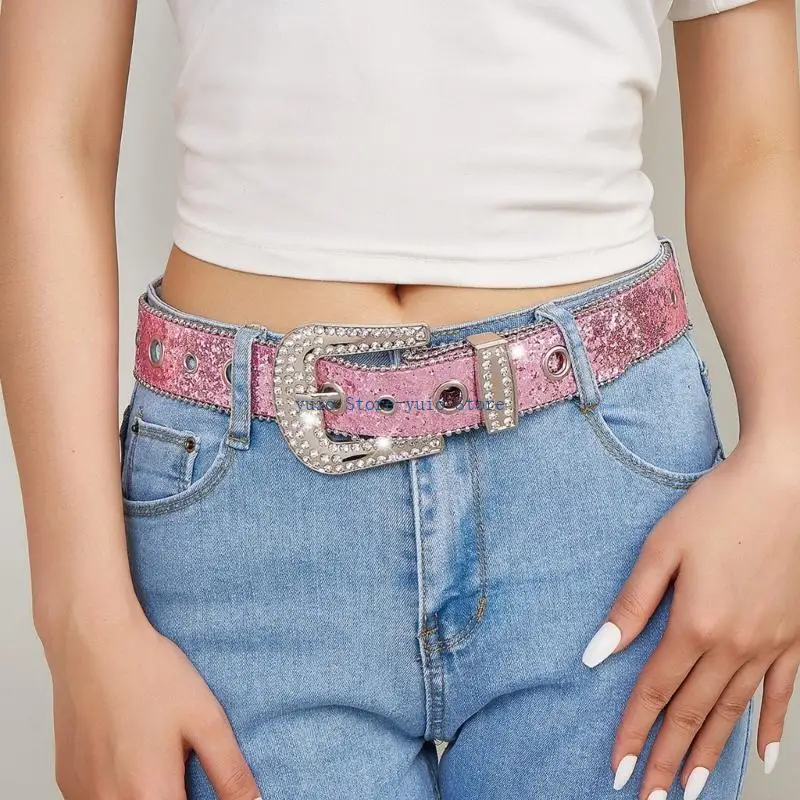 X7XB Shinning Belt Woman Man Teens Locomotive Belt for Jeans Skirt
X7XB Shinning Belt Woman Man Teens Locomotive Belt for Jeans Skirt