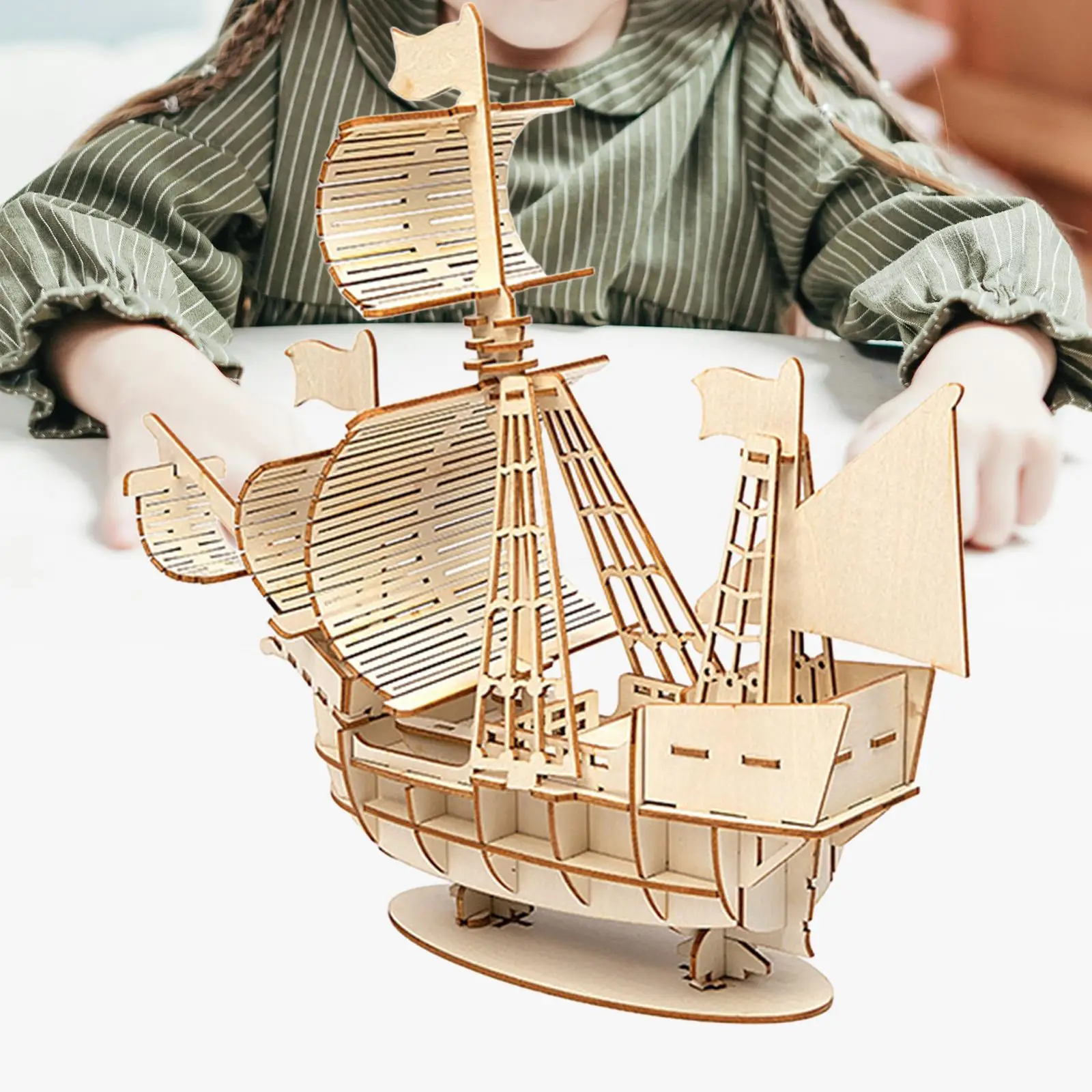 3D Wooden Puzzle Sailboat Model Learning Toy Hand Eye Coordination Sailling Ship Handmade for Kids Friends Birthday Gifts
3D Wooden Puzzle Sailboat Model Learning Toy Hand Eye Coordination Sailling Ship Handmade for Kids Friends Birthday Gifts