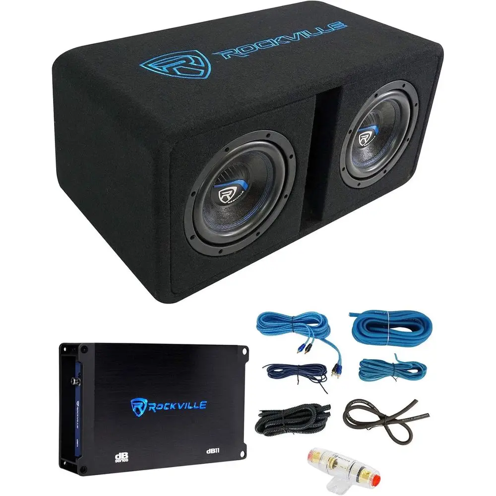DK58 Package Dual 8" 1600W Loaded K5 Car Subwooer Enclosure, DB11 Amp, 2 Ohm, Deep Bass, Compact Design, Easy Installation, or C
DK58 Package Dual 8" 1600W Loaded K5 Car Subwooer Enclosure, DB11 Amp, 2 Ohm, Deep Bass, Compact Design, Easy Installation, or C