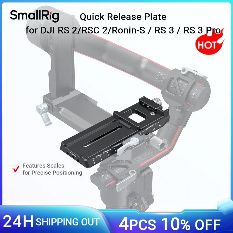 SmallRig Quick Release Plate with Arca-Swiss for DJI RS3 /RS3 Pro/ RS2/RSC2/Ronin-S/RS4 Pro Switch Between Tripods & Gimbal 3061
SmallRig Quick Release Plate with Arca-Swiss for DJI RS3 /RS3 Pro/ RS2/RSC2/Ronin-S/RS4 Pro Switch Between Tripods & Gimbal 3061