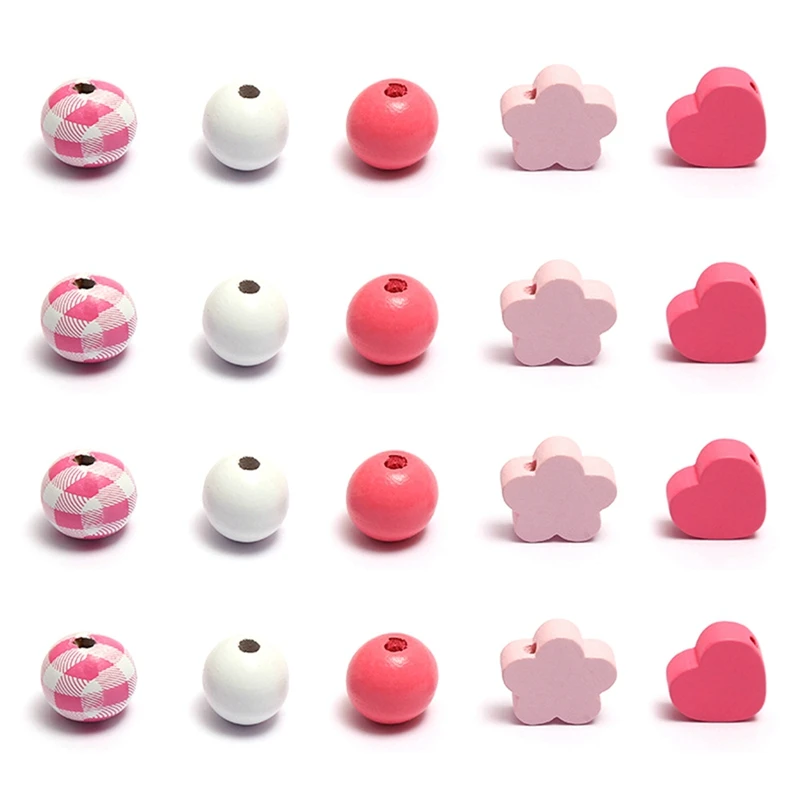 Girls Pink Flowers Round Wooden Beads Suit DIY Valentine's Day Decoration Children's Toys Bracelet Accessories
Girls Pink Flowers Round Wooden Beads Suit DIY Valentine's Day Decoration Children's Toys Bracelet Accessories