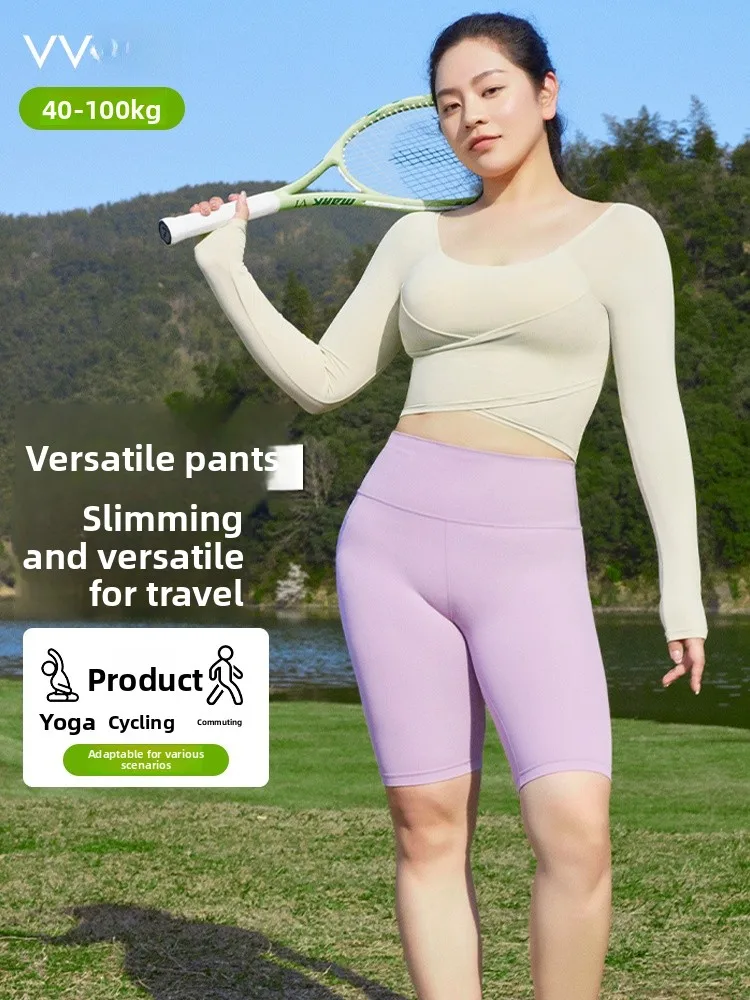 High Elastici Five-Quarter Yoga Pants Women's Cycling Pants Fitn Tummy Control Butt Lifting Base Layer Pants VV Brand
High Elastici Five-Quarter Yoga Pants Women's Cycling Pants Fitn Tummy Control Butt Lifting Base Layer Pants VV Brand