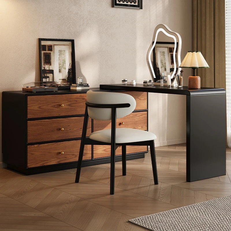 Medieval style solid wood dresser chest cabinet integrated master bedroom simple modern makeup table retro solid wood b
Medieval style solid wood dresser chest cabinet integrated master bedroom simple modern makeup table retro solid wood b