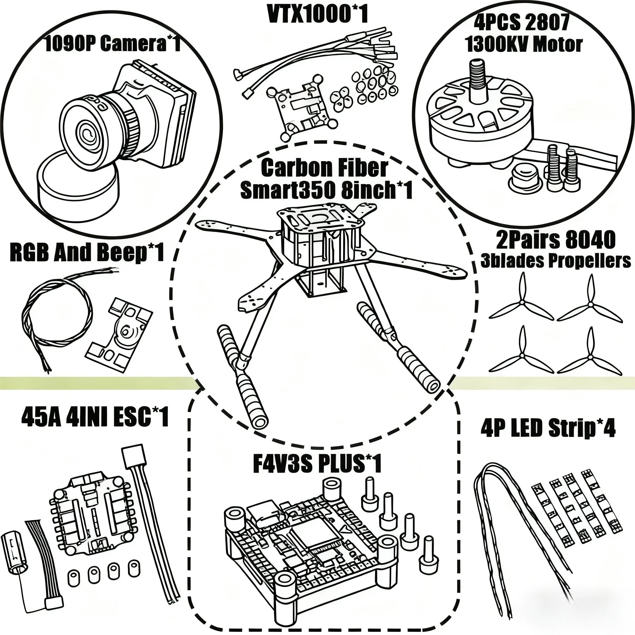 B-CUBE Smart330 350 7/8inch FPV Drone Frame Kit Carbon Fiber Racing Quadcopter Freestyle INAV Beatflight F722 Flight Control
B-CUBE Smart330 350 7/8inch FPV Drone Frame Kit Carbon Fiber Racing Quadcopter Freestyle INAV Beatflight F722 Flight Control