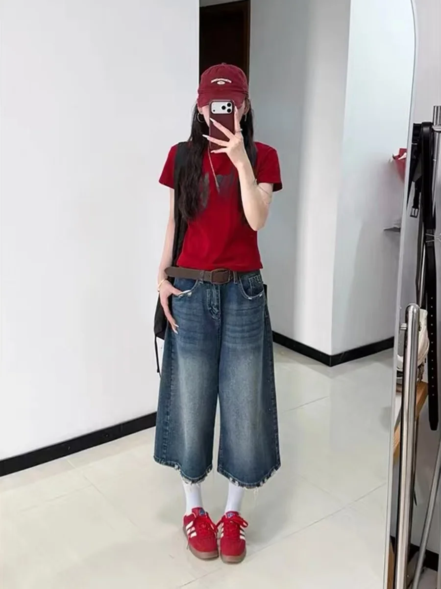 Loose High Waist Blue Denim Jeans Women's Summer 2026 Wide Leg Crop Pants Straight Cut plus Size Retro Style Casual Trousers
Loose High Waist Blue Denim Jeans Women's Summer 2026 Wide Leg Crop Pants Straight Cut plus Size Retro Style Casual Trousers