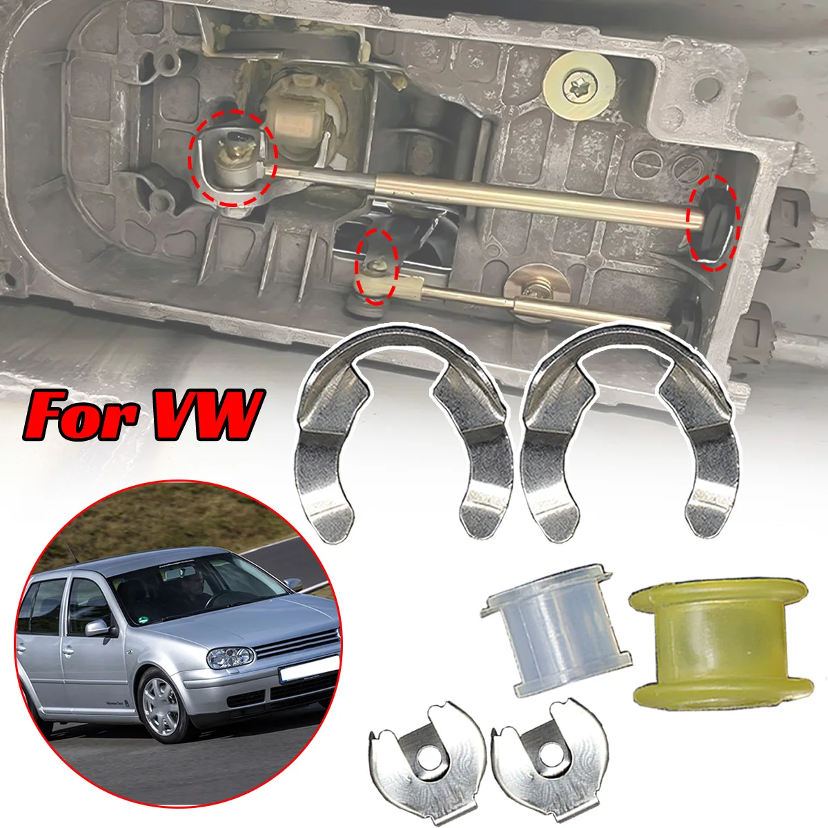Manual Transmission Gearshift Cable Bushing For VW Golf MK3 MK4 MK5 MK6 Jetta Lock Washer Shifter Selector Linkage End Rod Kit
Manual Transmission Gearshift Cable Bushing For VW Golf MK3 MK4 MK5 MK6 Jetta Lock Washer Shifter Selector Linkage End Rod Kit