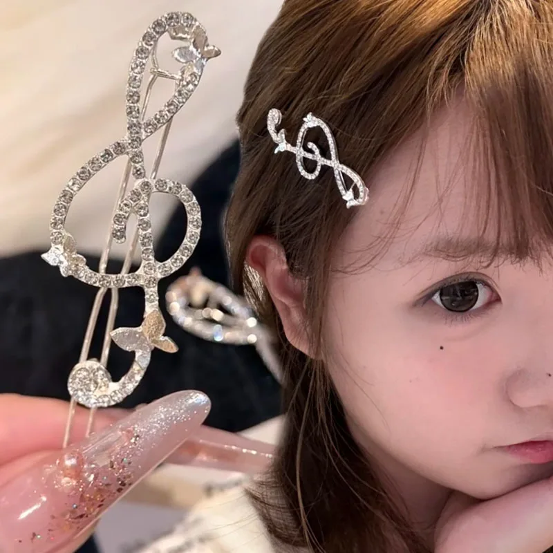 Fashion Rhinestone Musical Note Hair Clips Girls Women Silver Gold Bangs Side Headwear Shiny Crystal Butterfly Pearl Hairpins
Fashion Rhinestone Musical Note Hair Clips Girls Women Silver Gold Bangs Side Headwear Shiny Crystal Butterfly Pearl Hairpins