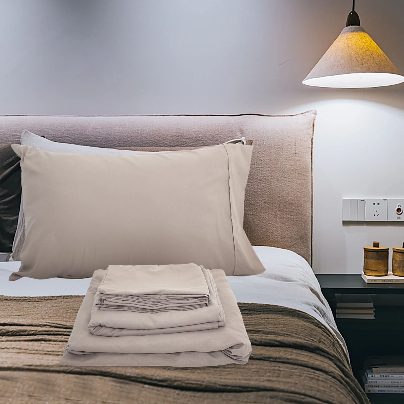 1 set Microfiber Bedding Set Full Size Soft Sheets Fitted Sheet Pillowcases Deep Gray Travel Needs Portable Textile Comfortable
1 set Microfiber Bedding Set Full Size Soft Sheets Fitted Sheet Pillowcases Deep Gray Travel Needs Portable Textile Comfortable