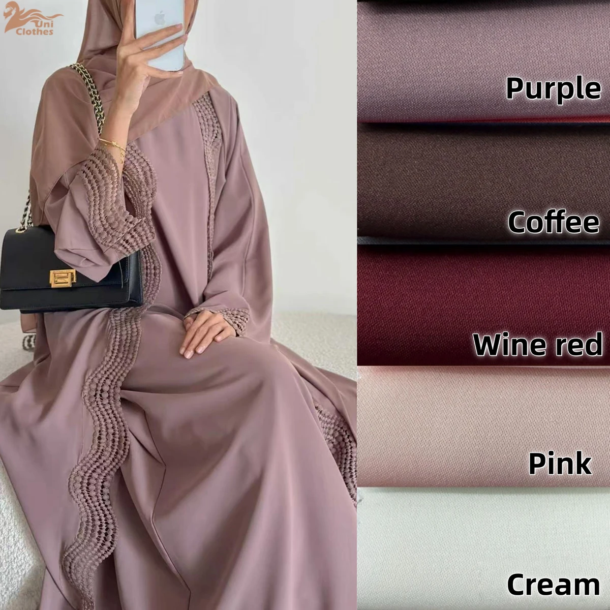 2026 New Collection 2pcs Set with Inner Dress Abaya Set Luxury Premium Nida Lace Open Abaya Modest Women Set Islamic Clothing
2026 New Collection 2pcs Set with Inner Dress Abaya Set Luxury Premium Nida Lace Open Abaya Modest Women Set Islamic Clothing