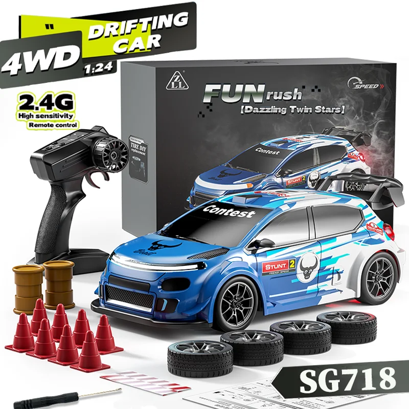 2026 NEW SG718 Raceway Drifting RC Car 4WD 1:24 Scale High Speed 20KM/H 2.4G RC Racing Toy Car with LED Light For Children Gifts
2026 NEW SG718 Raceway Drifting RC Car 4WD 1:24 Scale High Speed 20KM/H 2.4G RC Racing Toy Car with LED Light For Children Gifts