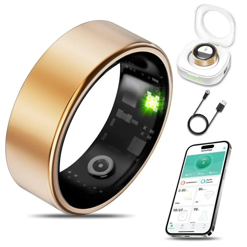 Smart Ring Unisex Heart Rate Monitoring Blood Pressure Spo2 Sleep Tracking Remote Health Care For Adults Daily Health Management
Smart Ring Unisex Heart Rate Monitoring Blood Pressure Spo2 Sleep Tracking Remote Health Care For Adults Daily Health Management