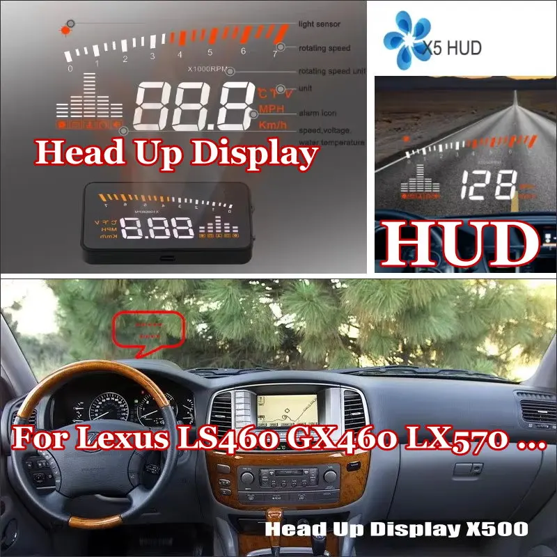 For Lexus LS460 GX460 LX570 RX330 RX350 Car Computer Screen Display Projector OBD HUD Refkecting Windshield Safe Driving Screen
For Lexus LS460 GX460 LX570 RX330 RX350 Car Computer Screen Display Projector OBD HUD Refkecting Windshield Safe Driving Screen