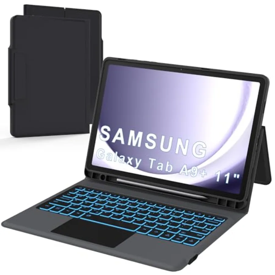Folio Touch Keyboard Case for Samsung Galaxy Tab A9+/A11+ 11 inch Slim wireless smart touch trackpad keyboard folio cover in bl
Folio Touch Keyboard Case for Samsung Galaxy Tab A9+/A11+ 11 inch Slim wireless smart touch trackpad keyboard folio cover in bl
