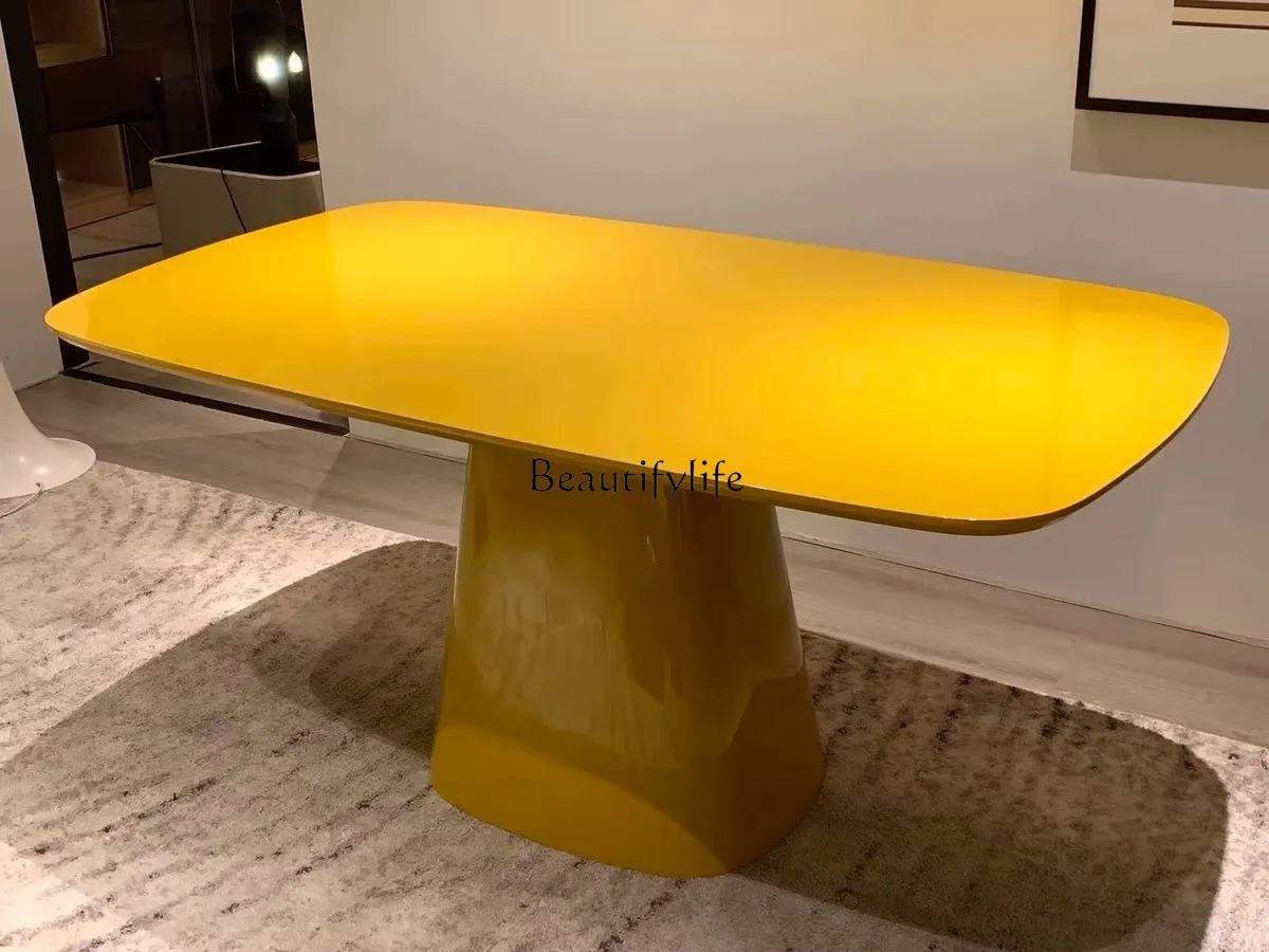 Italian simple log dining table rectangular desk lacquer surface simple wind workbench
Italian simple log dining table rectangular desk lacquer surface simple wind workbench