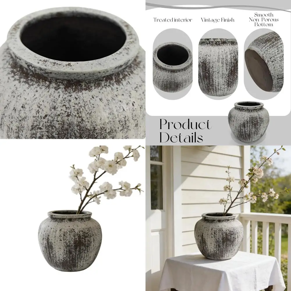 11 Rustic Minimalist Floor Vase, Distressed Gray for Home and Outdoor Decor, Suitable for Living Room and Farmhouse Centerpieces
11 Rustic Minimalist Floor Vase, Distressed Gray for Home and Outdoor Decor, Suitable for Living Room and Farmhouse Centerpieces