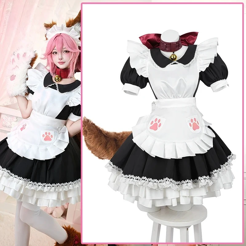 Game FGO Tamamo Cat Cosplay Costume Black White Women Maid Uniform 2025 Halloween Carnival Party Suit with Tails Cat Claw Set
Game FGO Tamamo Cat Cosplay Costume Black White Women Maid Uniform 2025 Halloween Carnival Party Suit with Tails Cat Claw Set
