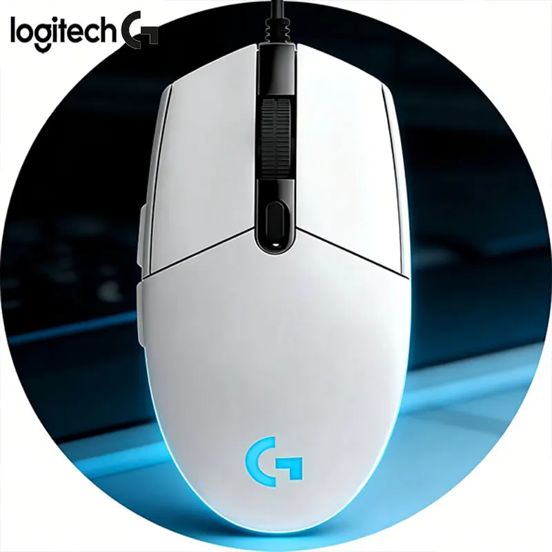Logitech G203 RGB Gaming Mouse, Sync Lighting, 6 Programmable Buttons, 8000 DPI, Compatible with Laptop and Desktop