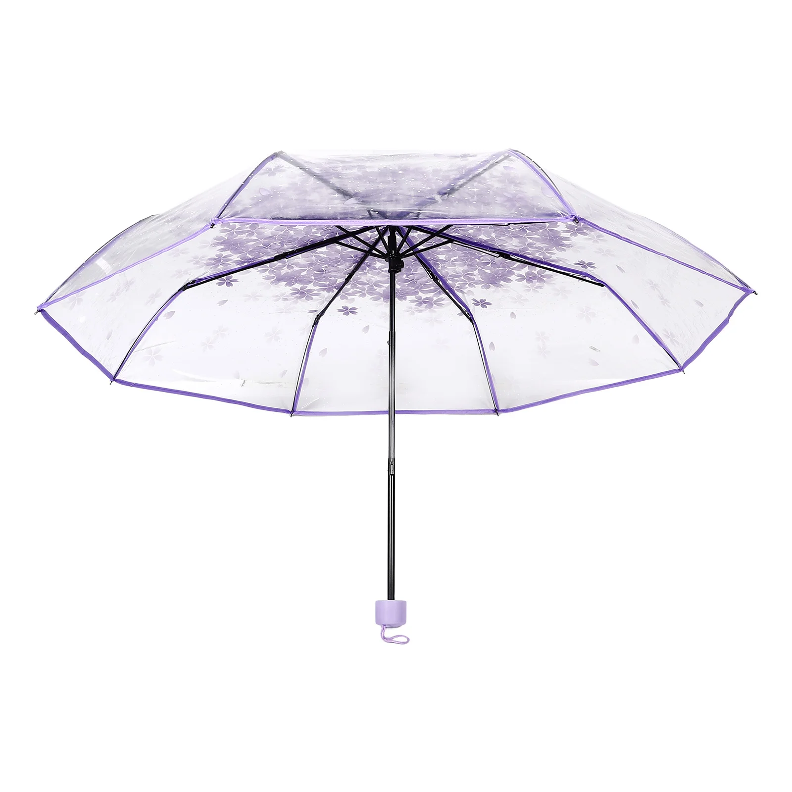 Transparent Umbrella for Students Clear Plastic Cherry Blossom Purple Large Canopy Folding Umbrella Compact Rain Shelter Travel
Transparent Umbrella for Students Clear Plastic Cherry Blossom Purple Large Canopy Folding Umbrella Compact Rain Shelter Travel