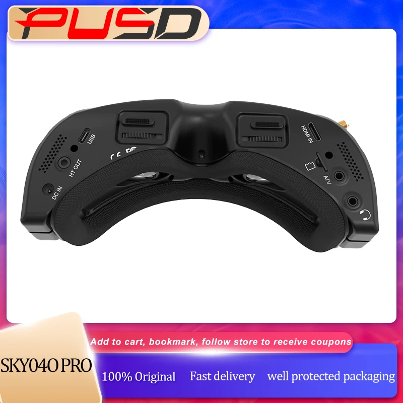 Original SKY04O PRO FPV Goggles 1280x720 OLED 5.8Ghz 48CH 720P 60FPS Steadyview FPV DVR With Head Tracker For RC Drone Airplane
Original SKY04O PRO FPV Goggles 1280x720 OLED 5.8Ghz 48CH 720P 60FPS Steadyview FPV DVR With Head Tracker For RC Drone Airplane