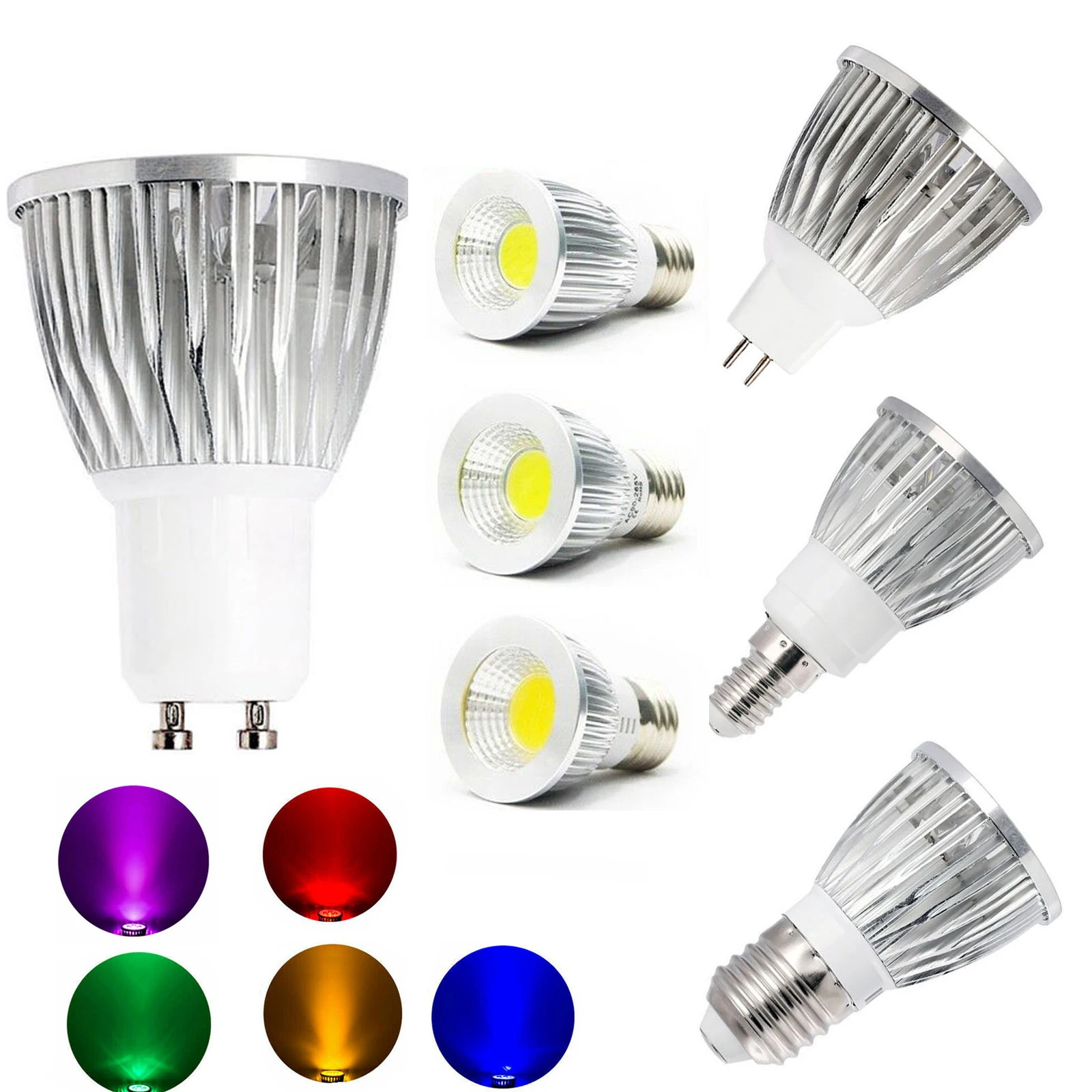 Светодиодные лампочки 6W 9W 12W GU10 E27 E14 MR16 прожектор 220V 12V зеленый синий красный желтый светильник высокой яркости для домашнего бара
Светодиодные лампочки 6W 9W 12W GU10 E27 E14 MR16 прожектор 220V 12V зеленый синий красный желтый светильник высокой яркости для домашнего бара