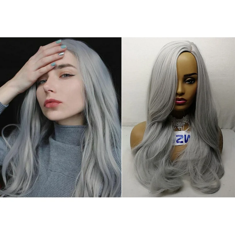 Silver Grey Wig Long Natural Wave Hair Anime Cosplay HalloweenFull Wigs New US
Silver Grey Wig Long Natural Wave Hair Anime Cosplay HalloweenFull Wigs New US