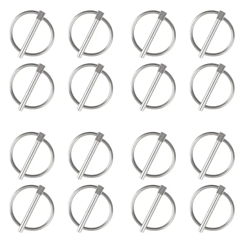 ABLN-Lynch Pin, 16PCS Dia 4.5Mm 316 Stainless Steel Round Safety Pins Trailer Lock Pin Retaining Pins Lynch Pin Fasteners
ABLN-Lynch Pin, 16PCS Dia 4.5Mm 316 Stainless Steel Round Safety Pins Trailer Lock Pin Retaining Pins Lynch Pin Fasteners