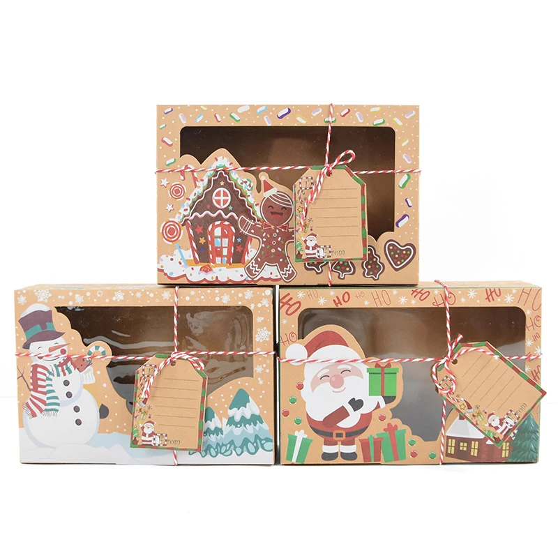 3pcs Merry Christmas Kraft Paper Candy Box Xmas DIY Chocolate Biscuit Packing Boxes with Clear Window New Year Party Favor Decor
3pcs Merry Christmas Kraft Paper Candy Box Xmas DIY Chocolate Biscuit Packing Boxes with Clear Window New Year Party Favor Decor