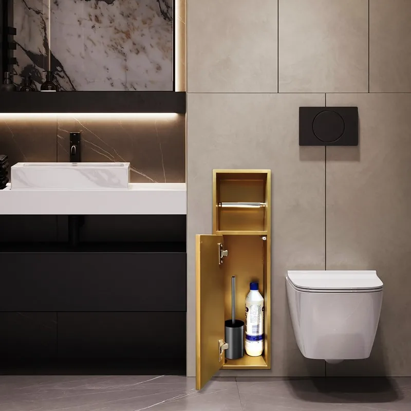 Toilet Niche Stainless Steel Recessed Tissue Box Shelf Toilet Storage Niche Bathroom Tissue Rack Wall Cabinet
Toilet Niche Stainless Steel Recessed Tissue Box Shelf Toilet Storage Niche Bathroom Tissue Rack Wall Cabinet