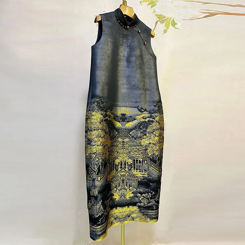 New Chinese style Chinese style design with exquisite black improved cheongsam dress for children in spring and summer
New Chinese style Chinese style design with exquisite black improved cheongsam dress for children in spring and summer