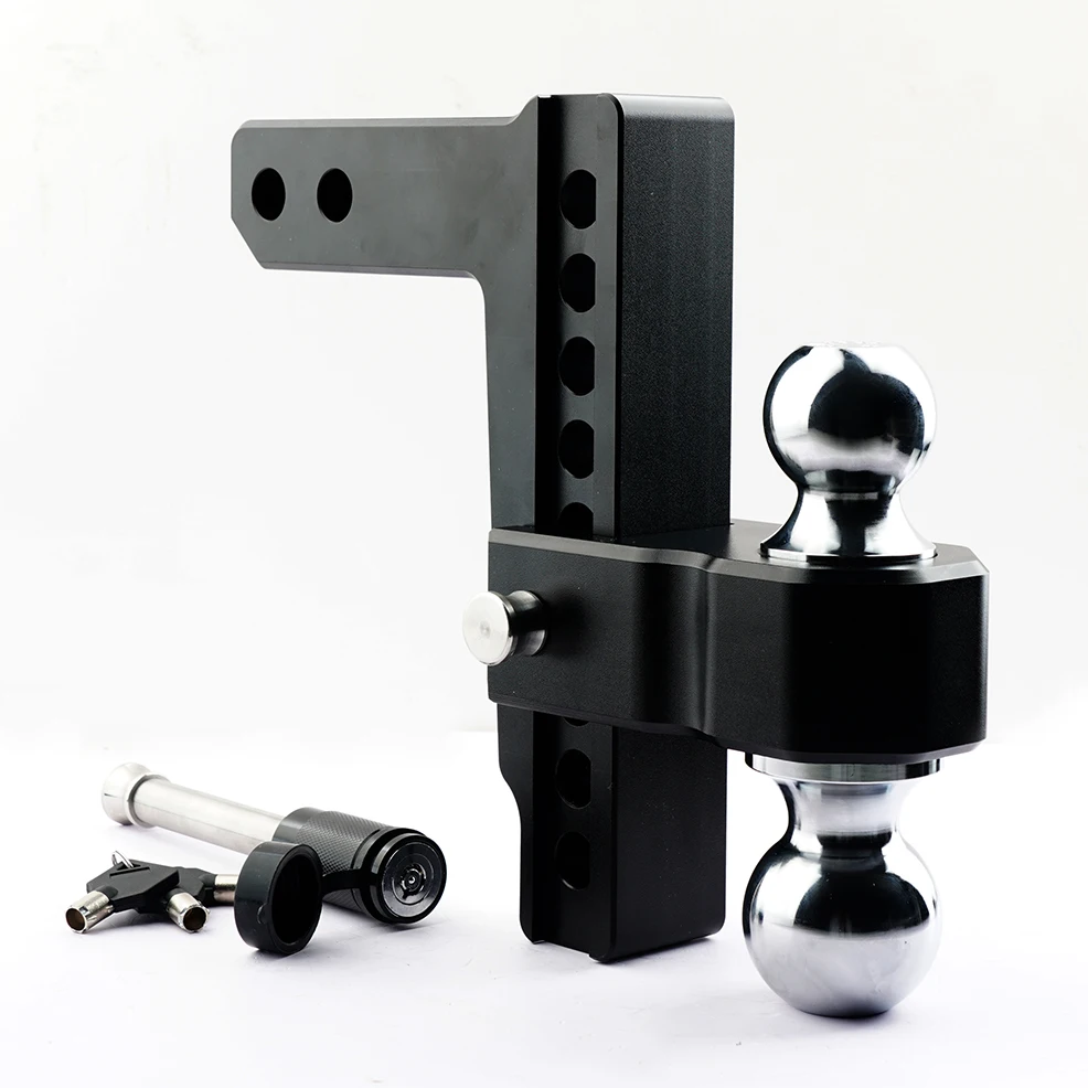 Custom Manufacture Heavy Duty Adjustable 4 6 8 10inch Aluminum Alloy Trailer Hitch Lock Towing For Towing Trailer With Two Balls
Custom Manufacture Heavy Duty Adjustable 4 6 8 10inch Aluminum Alloy Trailer Hitch Lock Towing For Towing Trailer With Two Balls