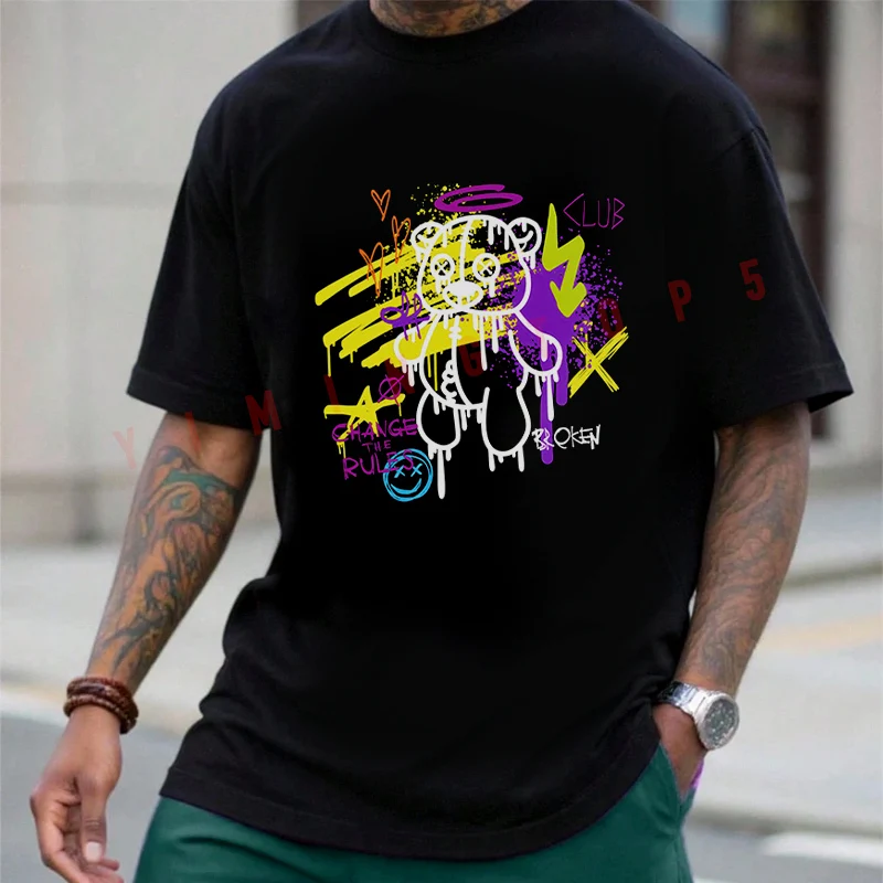 Bear Doll With Spray Effect Motorcycle Men T-Shirt Cotton O-neck Short Sleeve Fashion Hip Hop Streetwear Top Tees
Bear Doll With Spray Effect Motorcycle Men T-Shirt Cotton O-neck Short Sleeve Fashion Hip Hop Streetwear Top Tees
