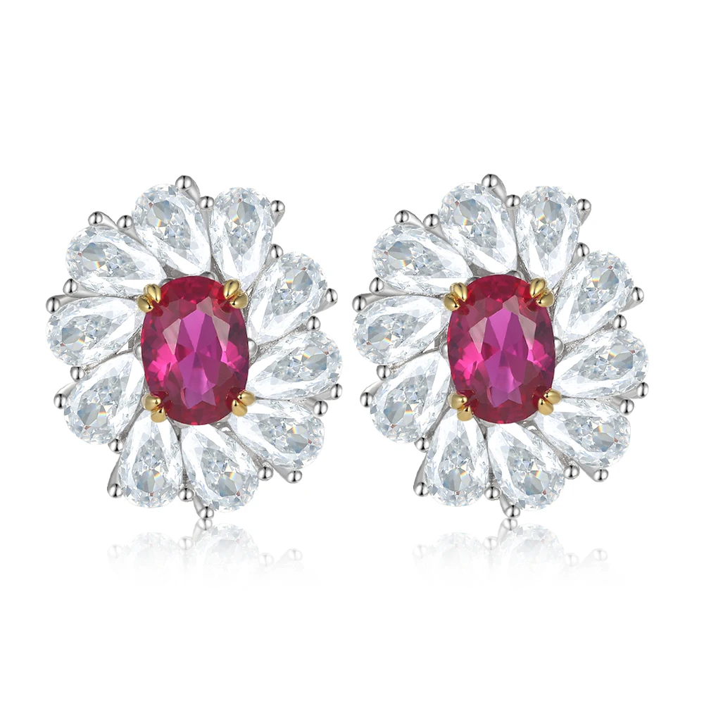 Ruby Cz Elegant Temperament Flowers Gemstone 925 Sterling Silver Earrings
Ruby Cz Elegant Temperament Flowers Gemstone 925 Sterling Silver Earrings