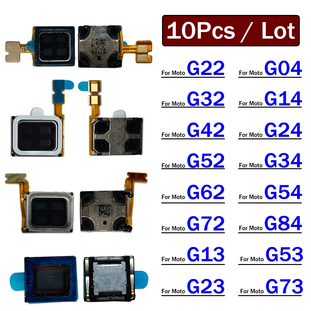 10Pcs/Lot, Ear Earpiece Speaker For Moto G22 G32 G52 G62 G72 G82 G13 G23 G53 G73 G04 G14 G24 G34 G54 G84 Earphone Top Receiver
10Pcs/Lot, Ear Earpiece Speaker For Moto G22 G32 G52 G62 G72 G82 G13 G23 G53 G73 G04 G14 G24 G34 G54 G84 Earphone Top Receiver