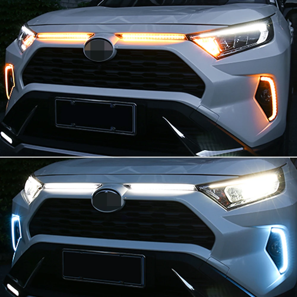 2pcs Grille light LED Daytime Running Lights For Toyota RAV4 Car Engine Hood Vent Cover Decoration DRL and Turn Signal Lamp 19+
2pcs Grille light LED Daytime Running Lights For Toyota RAV4 Car Engine Hood Vent Cover Decoration DRL and Turn Signal Lamp 19+