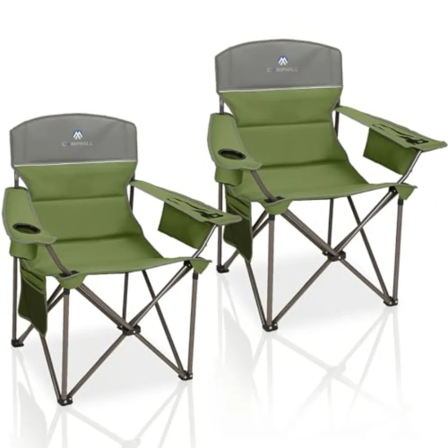 Oversized Camping Chairs 2 Pack - Heavy Duty 400LBS Padded Lawn Chair with Cooler Bag Cup Holder Side Pocket Collapsible for Ou
Oversized Camping Chairs 2 Pack - Heavy Duty 400LBS Padded Lawn Chair with Cooler Bag Cup Holder Side Pocket Collapsible for Ou