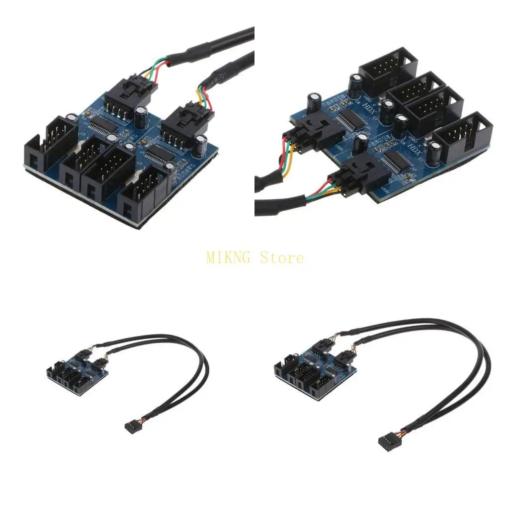 PC Chassis Internal 9Pin USB 2.0 Male 1 To 4 Female Splitter PCB Chipset Extender 30cm Cable best sale
PC Chassis Internal 9Pin USB 2.0 Male 1 To 4 Female Splitter PCB Chipset Extender 30cm Cable best sale