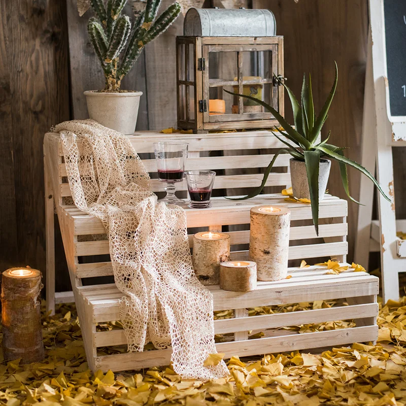 Pastoral solid wood ladder flower stand, multi-layer staircase decorative display stand, balcony garden living room multi-functi
Pastoral solid wood ladder flower stand, multi-layer staircase decorative display stand, balcony garden living room multi-functi