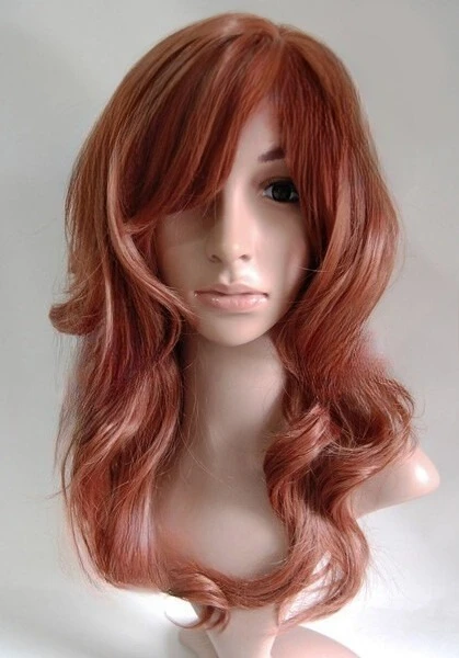 W29 Light Auburn Ginger Wavy Ladies Wig Synthetic Skin Top Natural Look - studio
W29 Light Auburn Ginger Wavy Ladies Wig Synthetic Skin Top Natural Look - studio