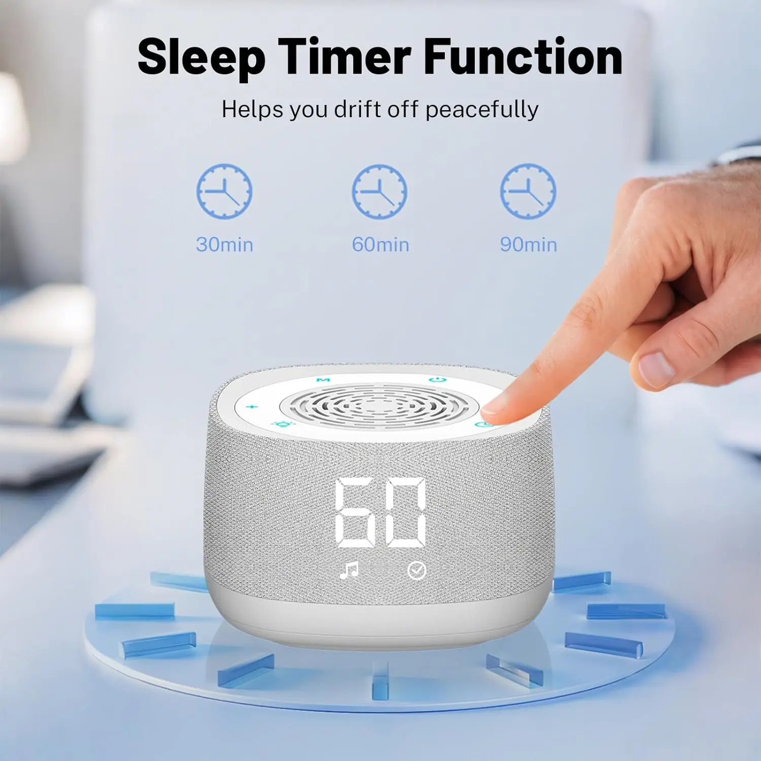 Bluetooth-колонки с 14 видами естественного белого шума, цифровым будильником и ночником с эффектом дыхания, таймером на 30/60/120 минут, устройство для звукотерапии для сна
Bluetooth-колонки с 14 видами естественного белого шума, цифровым будильником и ночником с эффектом дыхания, таймером на 30/60/120 минут, устройство для звукотерапии для сна