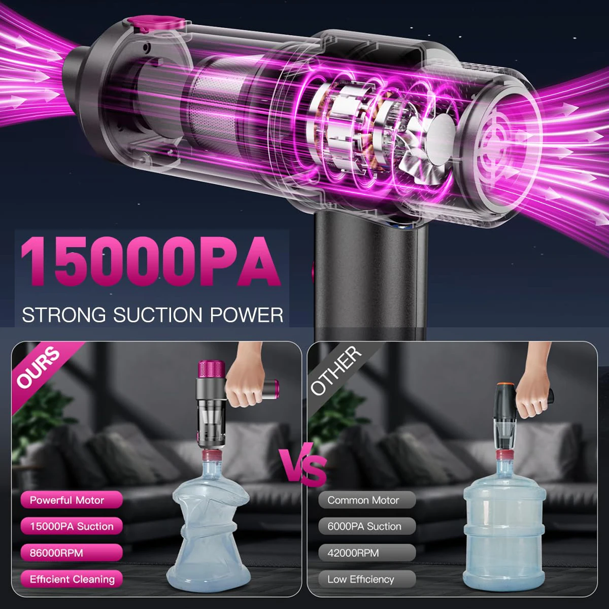 Ручной автомобильный пылесос VYVYLABS, мини-мощная чистящая машина, сильное всасывание для автомобиля, беспроводная портативная бытовая техника
Ручной автомобильный пылесос VYVYLABS, мини-мощная чистящая машина, сильное всасывание для автомобиля, беспроводная портативная бытовая техника