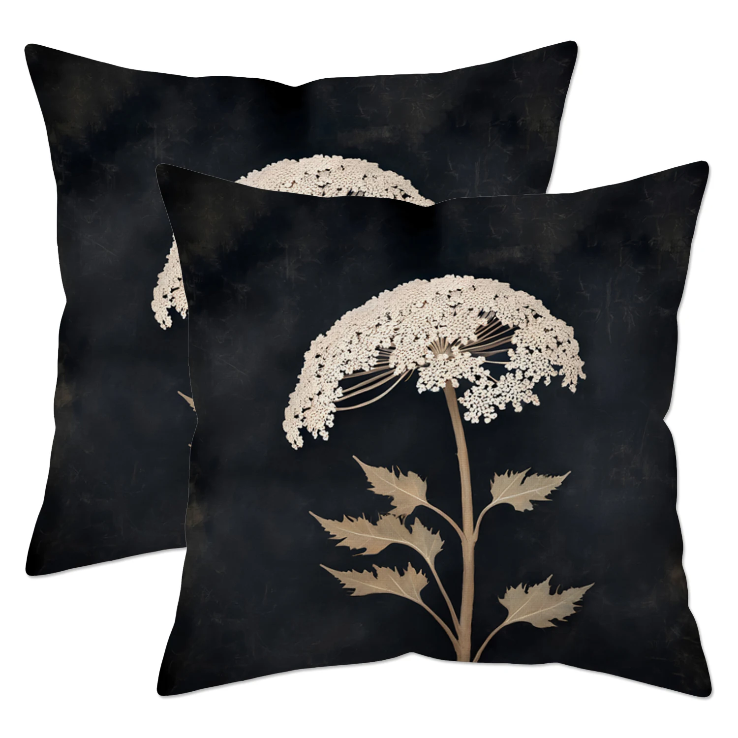 Elegant Botanical Pillow Covers Set of 2, Vintage White Floral On Dark Background Cushion Covers for Sofa Home Decor
Elegant Botanical Pillow Covers Set of 2, Vintage White Floral On Dark Background Cushion Covers for Sofa Home Decor