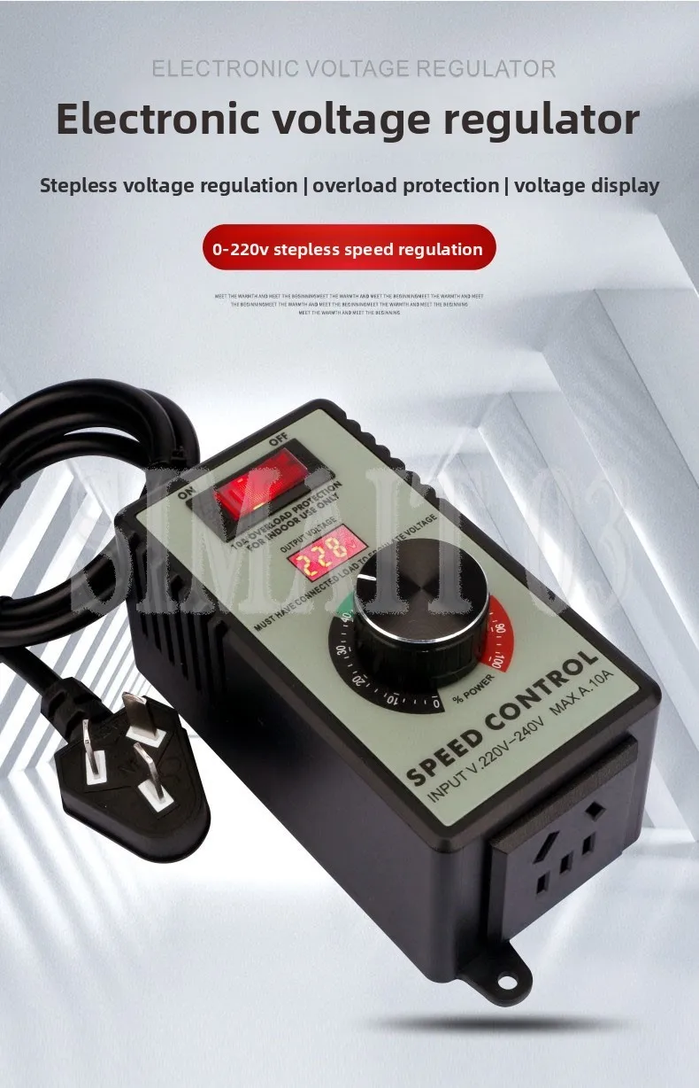 220V Angle Grinder Speed Controller | Variable Speed Control for Power Tools, Polisher & Fan | 1000-2000W
220V Angle Grinder Speed Controller | Variable Speed Control for Power Tools, Polisher & Fan | 1000-2000W