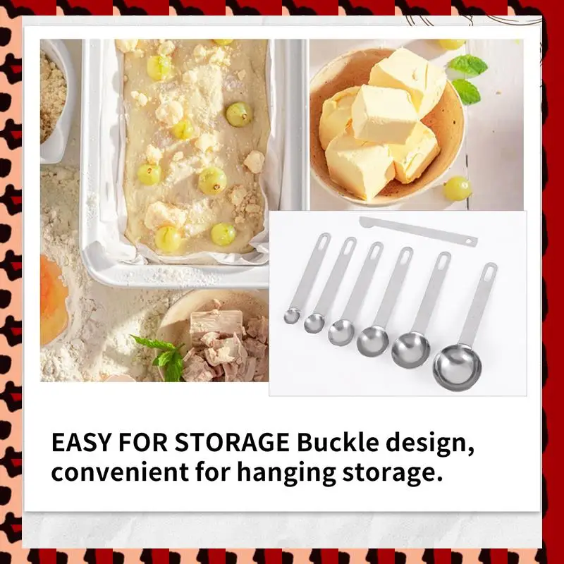 A72P Stainless Steel Measuring Spoons Cups Set, Small Tablespoon, Teaspoons, Set 6 With Bonus Leveler, For Dry And Liquid
A72P Stainless Steel Measuring Spoons Cups Set, Small Tablespoon, Teaspoons, Set 6 With Bonus Leveler, For Dry And Liquid