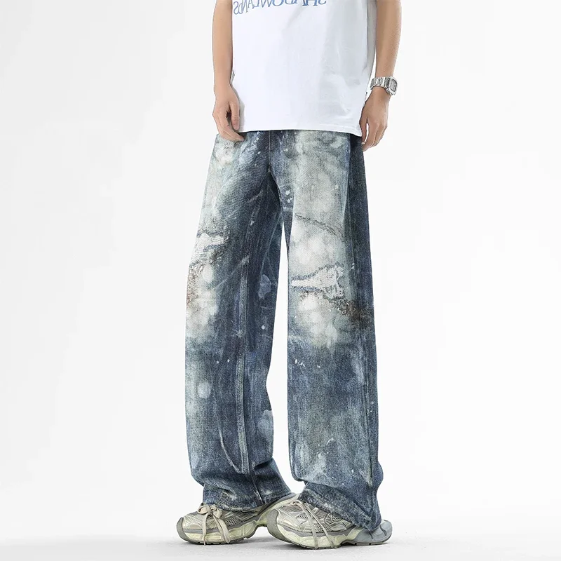 Printed Jeans High Street Trendy Brand Men Clothing Baggy Jeans Mens Washed High Street Retro Pants Splashing Ink Color Piercing
Printed Jeans High Street Trendy Brand Men Clothing Baggy Jeans Mens Washed High Street Retro Pants Splashing Ink Color Piercing